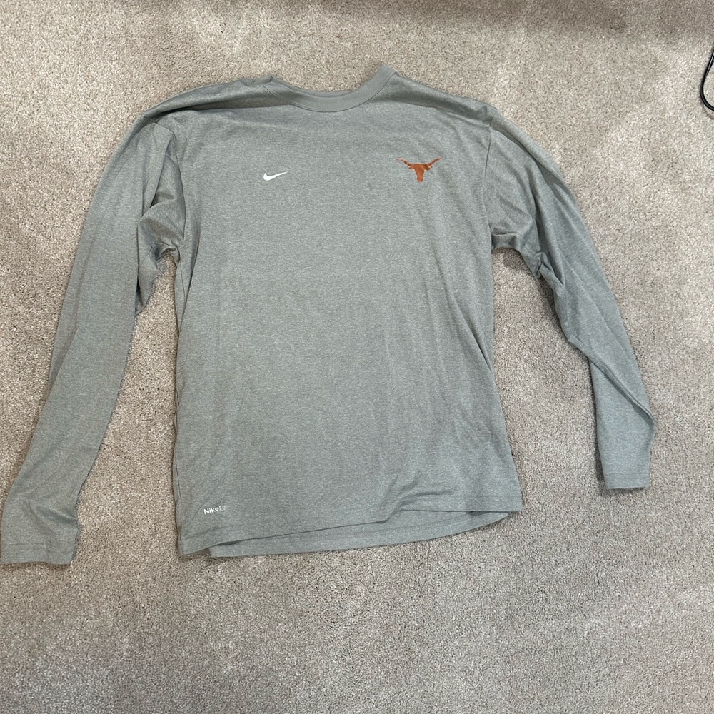 Nike Gray Dri-FIT Long Sleeve Shirt